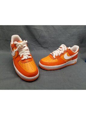 Nike Air Force 1 Low '07 Orange White Patent Men's Size 8 New No Box !!